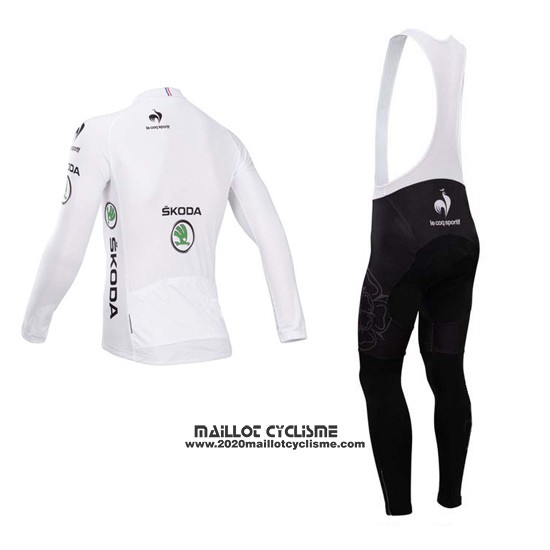 2014 Maillot Ciclismo Tour de France Blanc Manches Longues et Cuissard